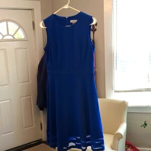 Blue Calvin Klein Sleeveless Dress Size 10